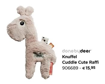 Promoties Knuffel cuddle cute rafi - Done by Deer - Geldig van 01/01/2019 tot 31/12/2019 bij Dreambaby