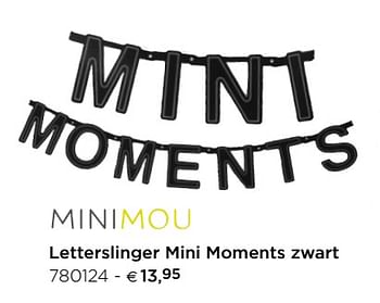 Promoties Letterslinger mini moments zwart - Huismerk - Dreamland - Geldig van 01/01/2019 tot 31/12/2019 bij Dreambaby