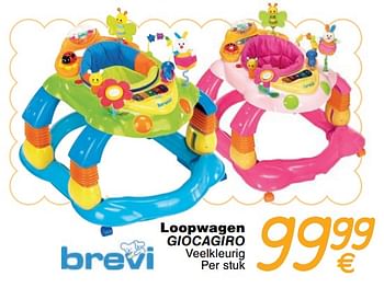 Promoties Loopwagen giocagiro veelkleurig - Brevi - Geldig van 01/01/2019 tot 31/12/2019 bij Cora