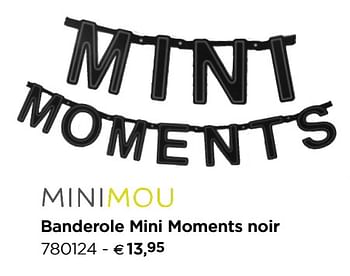 Promotions Banderole mini moments noir - Produit maison - Dreamland - Valide de 01/01/2019 à 31/12/2019 chez Dreambaby