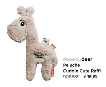 Promotions Peluche cuddle cute raffi - Done by Deer - Valide de 01/01/2019 à 31/12/2019 chez Dreambaby