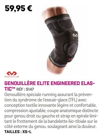 Promotions Genouillère elite engineered elastic - MC DAVID - Valide de 01/10/2018 à 31/03/2019 chez Sport 2000