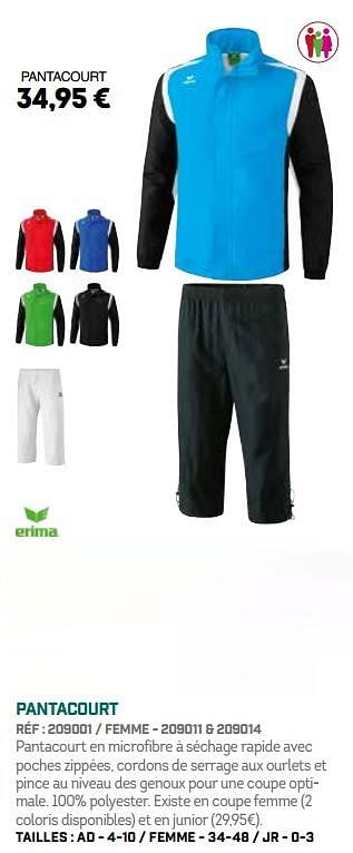 Pantacourt sport outlet junior