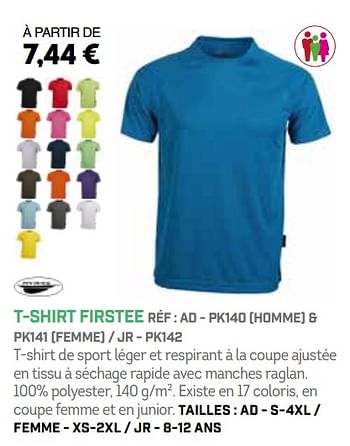 Promotions T-shirt firstee - Pen Duick - Valide de 01/10/2018 à 31/03/2019 chez Sport 2000