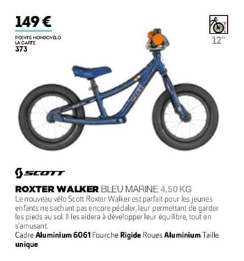 Promotions Roxter walker bleu marine 4.50 kg - Scott - Valide de 01/01/2019 à 31/12/2019 chez Sport 2000