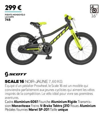 Promotions Scale 16 noir-jaune 7,60kg - Scott - Valide de 01/01/2019 à 31/12/2019 chez Sport 2000