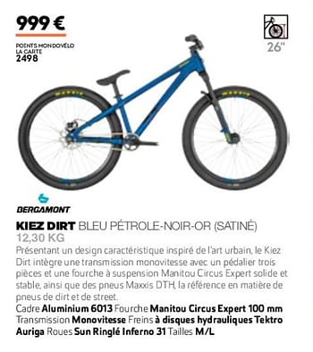 Promotions Kiez dirt bleu pétrole-noir or satiné 12,30 kg - Bergamont  - Valide de 01/01/2019 à 31/12/2019 chez Sport 2000