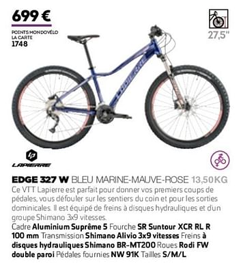 Promotions Edge 327 w blue marine-mauve-rose 13.50kg - Lapierre - Valide de 01/01/2019 à 31/12/2019 chez Sport 2000