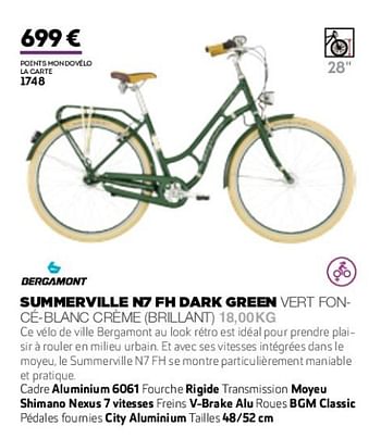 Promoties Summerville n7 fh dark green vert foncé-blanc creme brilliant 18,00 kg - Bergamont  - Geldig van 01/01/2019 tot 31/12/2019 bij Sport 2000