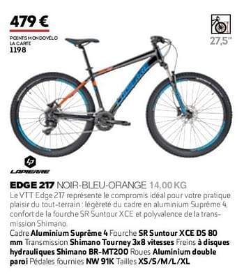 Promotions Edge 217 noir-bleu-orange 14,00kg - Lapierre - Valide de 01/01/2019 à 31/12/2019 chez Sport 2000