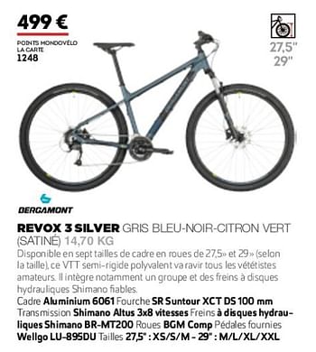 Promotions Revox 3 silver gris bleu-noir-citron vert satiné 14,70 kg - Bergamont  - Valide de 01/01/2019 à 31/12/2019 chez Sport 2000