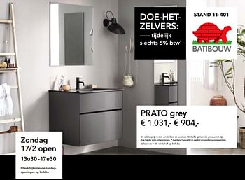 Promoties Prato grey - Huismerk - Kvik - Geldig van 25/01/2019 tot 25/02/2019 bij Kvik Keukens