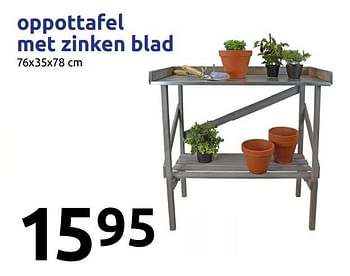 Promoties Oppottafel met zinken blad - Huismerk - Action - Geldig van 30/01/2019 tot 05/02/2019 bij Action