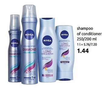 Promoties Shampoo of conditioner - Nivea - Geldig van 30/01/2019 tot 05/02/2019 bij Action