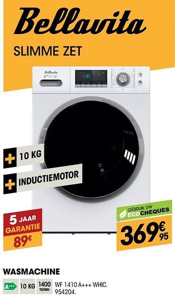 Promoties Bellavita wasmachine wf 1410 a+++ whic - Bellavita - Geldig van 31/01/2019 tot 19/02/2019 bij Electro Depot