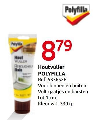 Promoties Houtvuller polyfilla - Polyfilla - Geldig van 06/02/2019 tot 25/02/2019 bij Brico