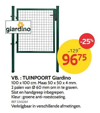 Promoties Tuinpoort giardino - Giardino - Geldig van 06/02/2019 tot 25/02/2019 bij BricoPlanit