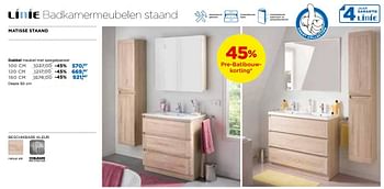 Promotions Dubbel meubel met spiegelpaneel - Linie - Valide de 01/02/2019 à 24/02/2019 chez X2O