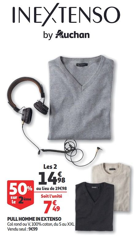 pull in extenso homme auchan