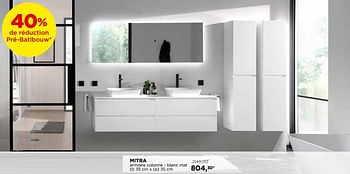 Promotions Mitra armoire colonne - blanc mat - Balmani - Valide de 01/02/2019 à 24/02/2019 chez X2O