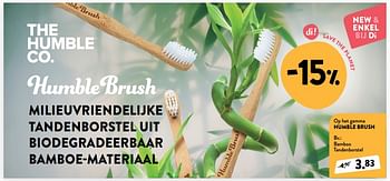 Promoties Bamboo tandenborstel - Humble Brush  - Geldig van 30/01/2019 tot 26/02/2019 bij DI