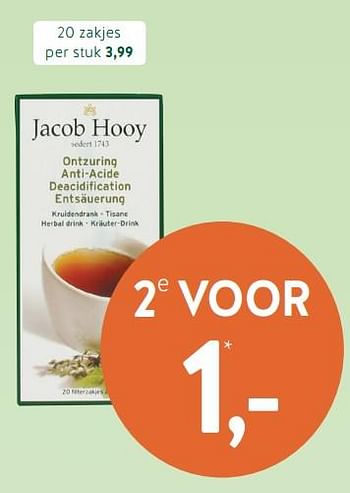 Promoties Jacob hooy ontzuring anti-acide deacidification entsauerung - Jacob Hooy - Geldig van 28/01/2019 tot 24/02/2019 bij Holland & Barret