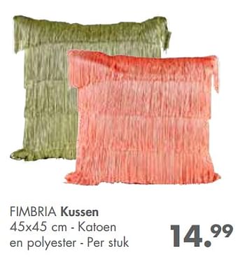 Promoties Fimbria kussen - Huismerk - Casa - Geldig van 28/01/2019 tot 24/02/2019 bij Casa