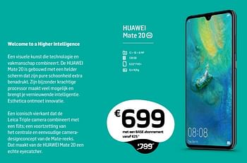 Promoties Huawei mate 20 - Huawei - Geldig van 31/01/2019 tot 18/03/2019 bij Base