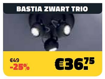 Promoties Bastia zwart trio - Huismerk - Bouwcenter Frans Vlaeminck - Geldig van 01/02/2019 tot 28/02/2019 bij Bouwcenter Frans Vlaeminck