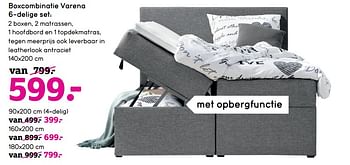 Promoties Boxcombinatie varena 6-delige set - Huismerk - Leen Bakker - Geldig van 01/02/2019 tot 17/02/2019 bij Leen Bakker