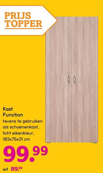 Promoties Kast function licht eikenkleur - Huismerk - Leen Bakker - Geldig van 01/02/2019 tot 17/02/2019 bij Leen Bakker
