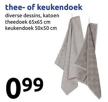 Promoties Thee- of keukendoek - Huismerk - Action - Geldig van 06/02/2019 tot 19/02/2019 bij Action