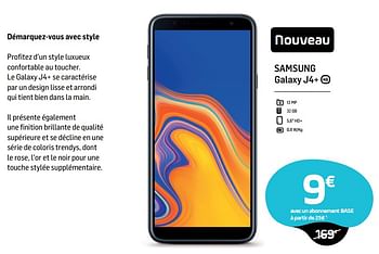 Promotions Samsung galaxy j4+ - Samsung - Valide de 31/01/2019 à 18/03/2019 chez Base