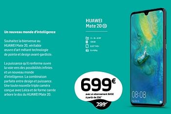 Promotions Huawei mate 20 - Huawei - Valide de 31/01/2019 à 18/03/2019 chez Base