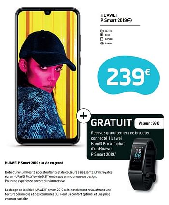 Promotions Huawei p smart 2019 - Huawei - Valide de 31/01/2019 à 18/03/2019 chez Base