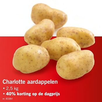 Promoties Charlotte aardappelen - Huismerk - Lidl - Geldig van 11/02/2019 tot 16/02/2019 bij Lidl