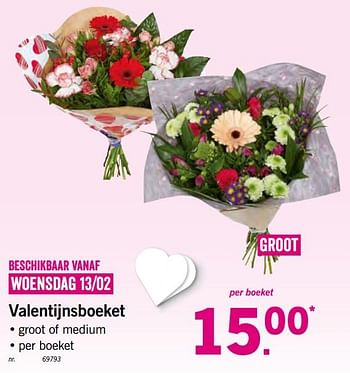Promoties Valentijnsboeket - Huismerk - Lidl - Geldig van 11/02/2019 tot 16/02/2019 bij Lidl