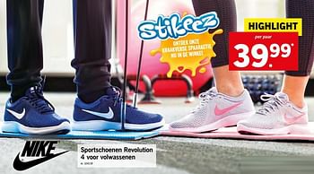 Promoties Sportschoenen revolution 4 voor volwassenen - NIKE - Geldig van 11/02/2019 tot 16/02/2019 bij Lidl
