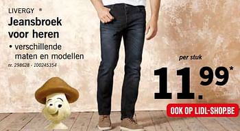 Promotions Jeansbroek voor heren - Livergy - Valide de 11/02/2019 à 16/02/2019 chez Lidl