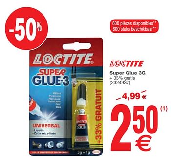 Promoties Super glue 3g - Loctite - Geldig van 05/02/2019 tot 18/02/2019 bij Cora