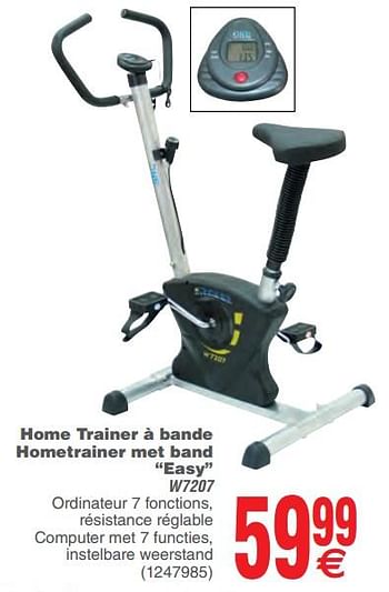Promoties Home trainer à bande hometrainer met band easy w7207 - Nordic Fitness - Geldig van 05/02/2019 tot 18/02/2019 bij Cora