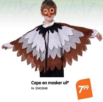 Promoties Cape en masker uil - Huismerk - Fun - Geldig van 23/01/2019 tot 05/03/2019 bij Fun