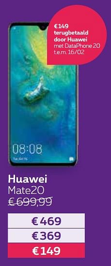 Promoties Huawei mate20 - Huawei - Geldig van 01/02/2019 tot 28/02/2019 bij Proximus