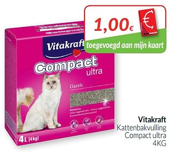 Promotions Vitakraft kattenbakvulling compact ultra - Vitakraft - Valide de 01/02/2019 à 28/02/2019 chez Intermarche