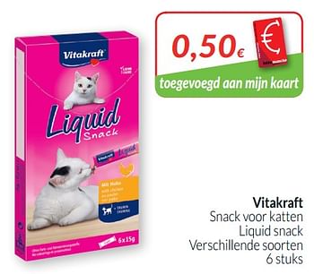 Promoties Vitakraft snack voor katten liquid snack - Vitakraft - Geldig van 01/02/2019 tot 28/02/2019 bij Intermarche
