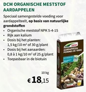 Promoties Organische meststof aardappelen - DCM - Geldig van 30/01/2019 tot 10/02/2019 bij Horta