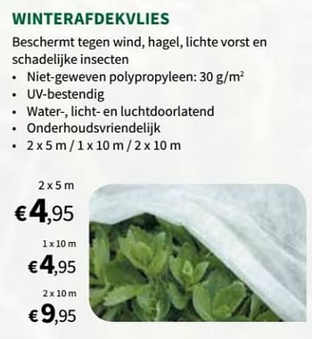 Promoties Winterafdekvlies - Huismerk - Horta - Geldig van 30/01/2019 tot 10/02/2019 bij Horta