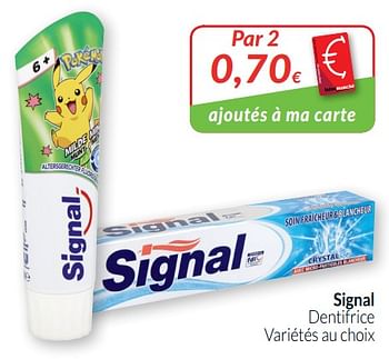 Promoties Signal dentifrice - Signal - Geldig van 01/02/2019 tot 28/02/2019 bij Intermarche