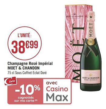 Promoties Champagne rosé impérial moet + chandon - Moet & Chandon - Geldig van 05/02/2019 tot 17/02/2019 bij Géant Casino