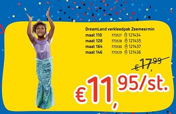 Promoties Dreamland verkleedpak zeemeermin - Huismerk - Dreamland - Geldig van 07/02/2019 tot 09/03/2019 bij Dreamland